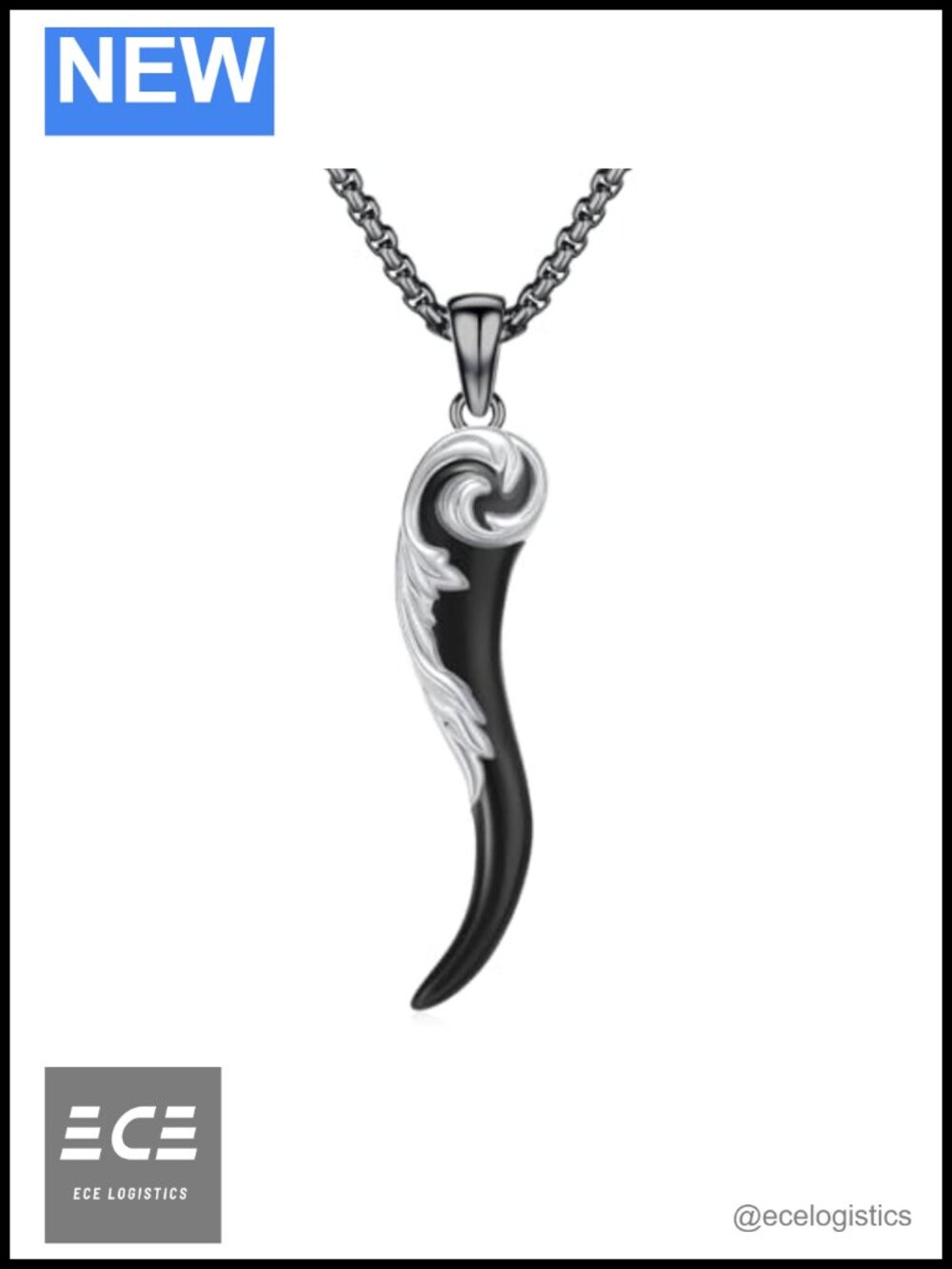 Italian Horn Necklace 925 Sterling Silver Cornicello Pendant Adjustable